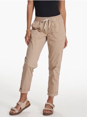 NWT Vuori Vintage Ripstop Pant in Coconut Relaxed Activewear Pants L